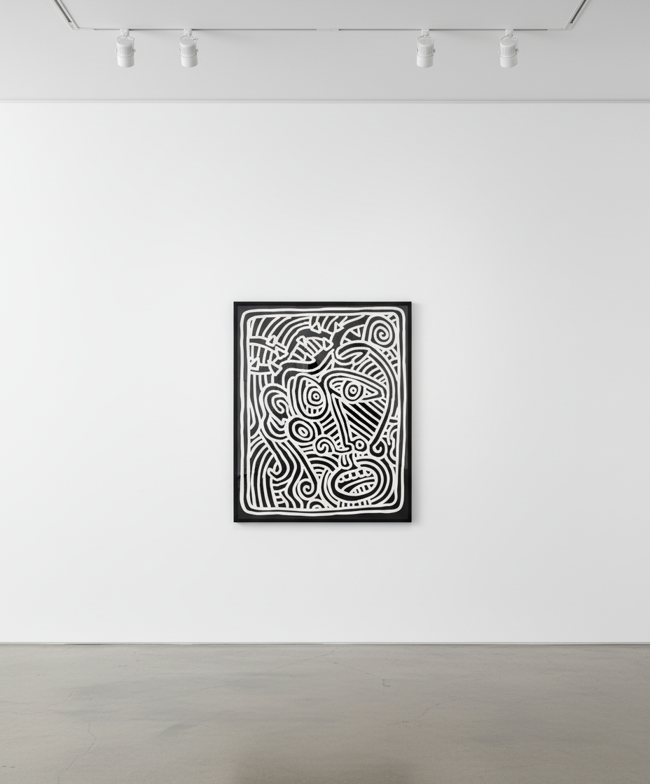 Keith Haring、No.171、希少画集画、新品額装付、状態良好 Stones 2 (Littmann PP. 127) — Keith Haring | Guy Hepner