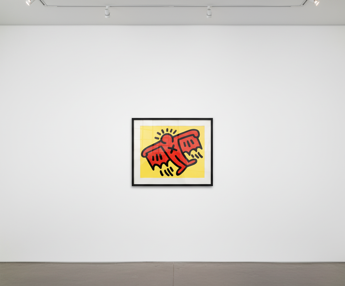 Keith Haring、No.171、希少画集画、新品額装付、状態良好 X Man, from Icons (Littmann PP. 171) — Keith Haring | Guy Hepner