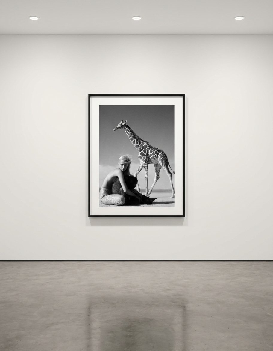 Michel Comte - Beauty and the Beast (Giraffe II), 1996, C-print photograph