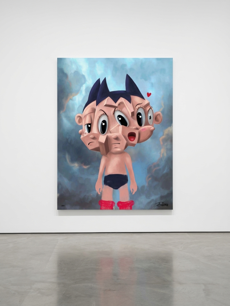 Mr Pinkbrush - Rocket Boy, 2026, Oil painting on canvas 