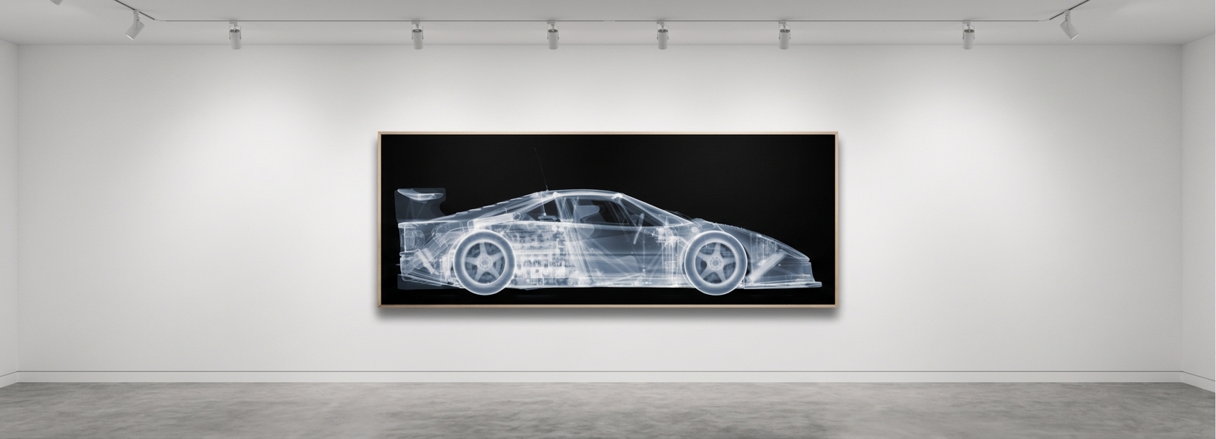 Nick Veasey, 1988 Ferrari F40 GTE, Framed Chromaluxe
