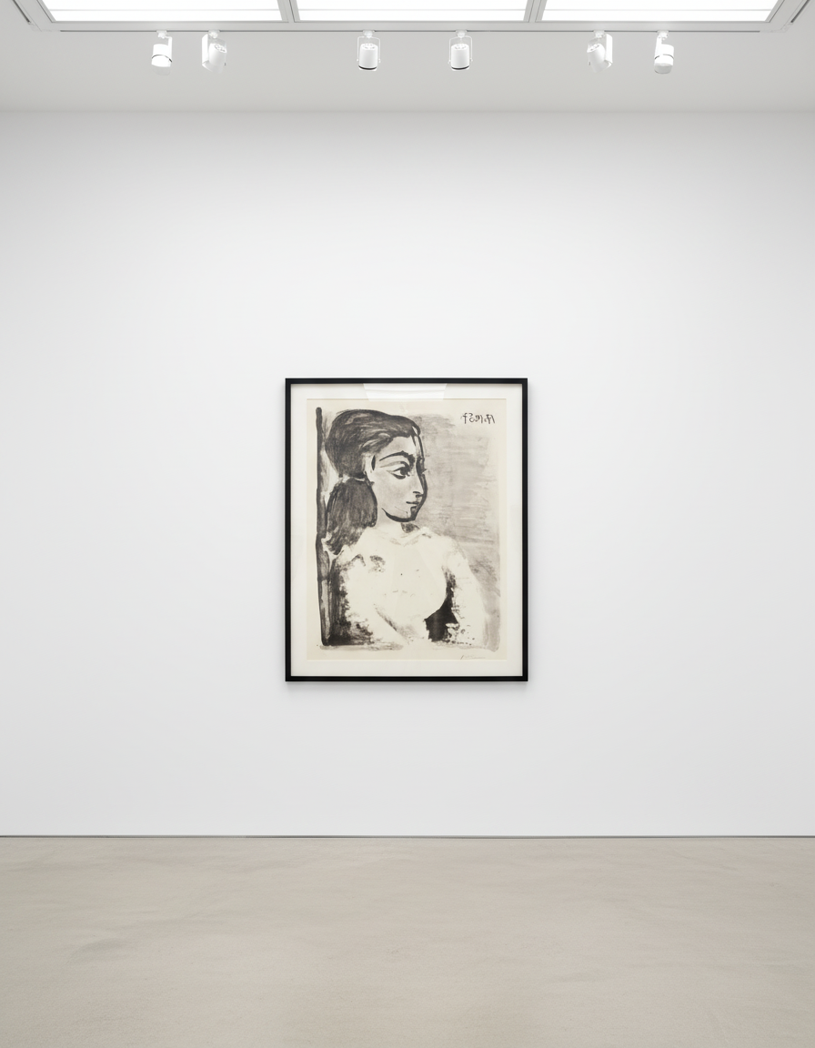 Buste de Femme au Corsage Blanc (Jacqueline de Profil)