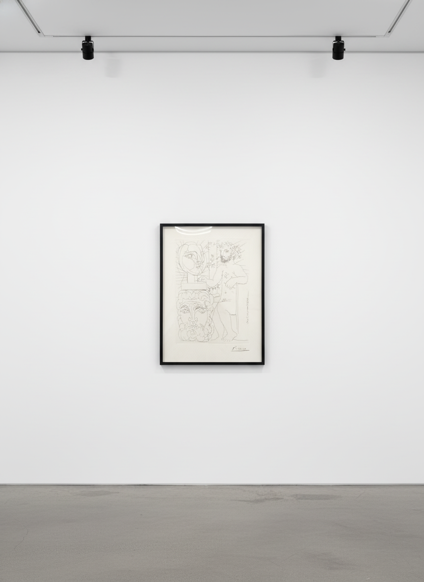 Sculpteur et Deux Têtes sculptées (La Suite Vollard)