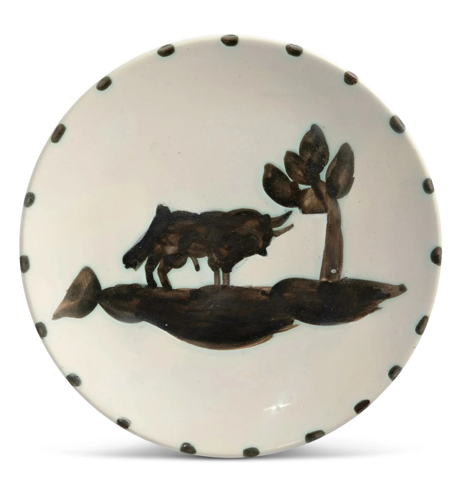 Taureau sous l'arbre