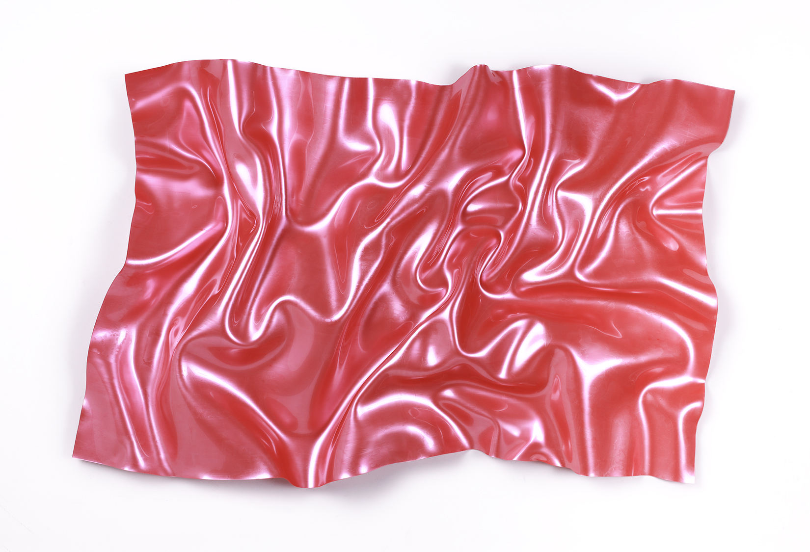 Paul Rousso - Demure Red ^, 2025, Acrylic Paint on Hand-Sculpted Thermoplastic Polyester