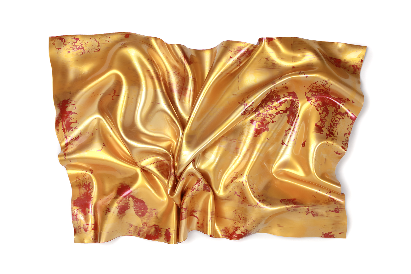 Paul Rousso - Golden Kimono^, 2025, Acrylic Paint on Hand-Sculpted Thermoplastic Polyester