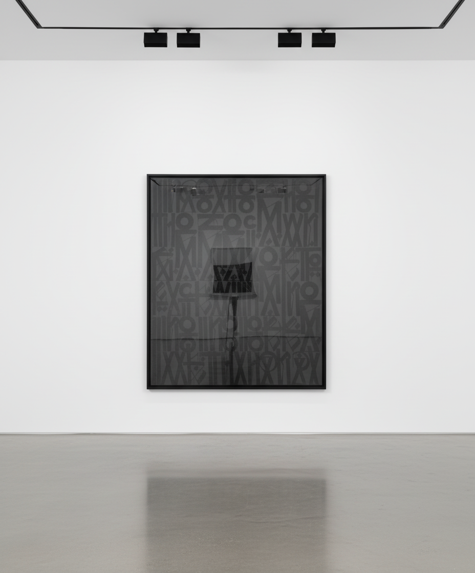 Retna - Conversation piece, 2012, Acrylic, enamel and crystalline on canvas