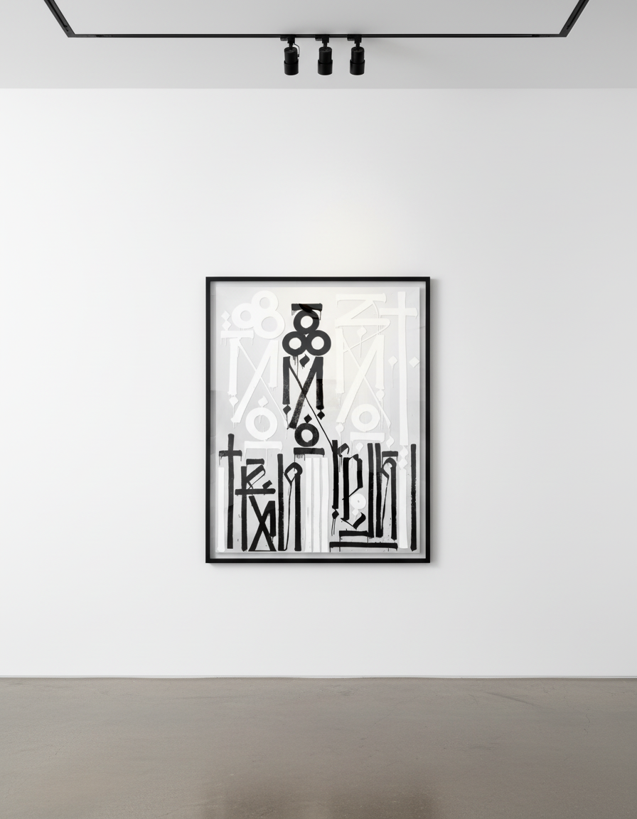 Retna - Eastern Realm, 2025, UV printed mirror with back-mounted aluminum hanging