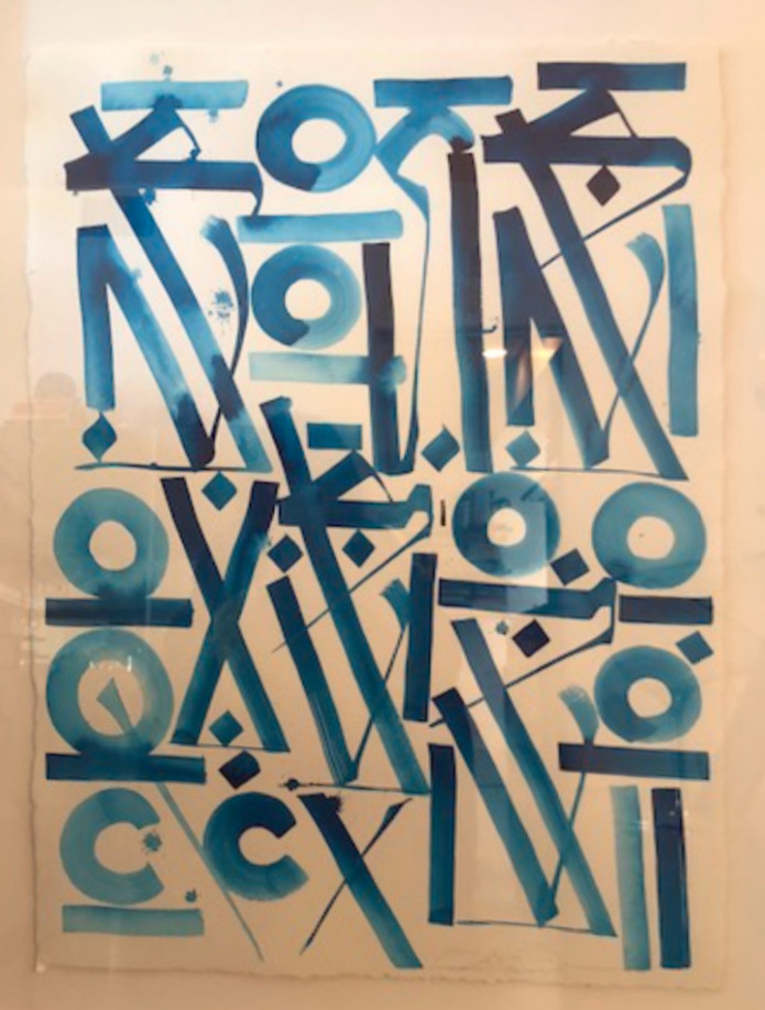 Retna - Untitled 6, 2012, Acrylic, enamel and glitter on canvas