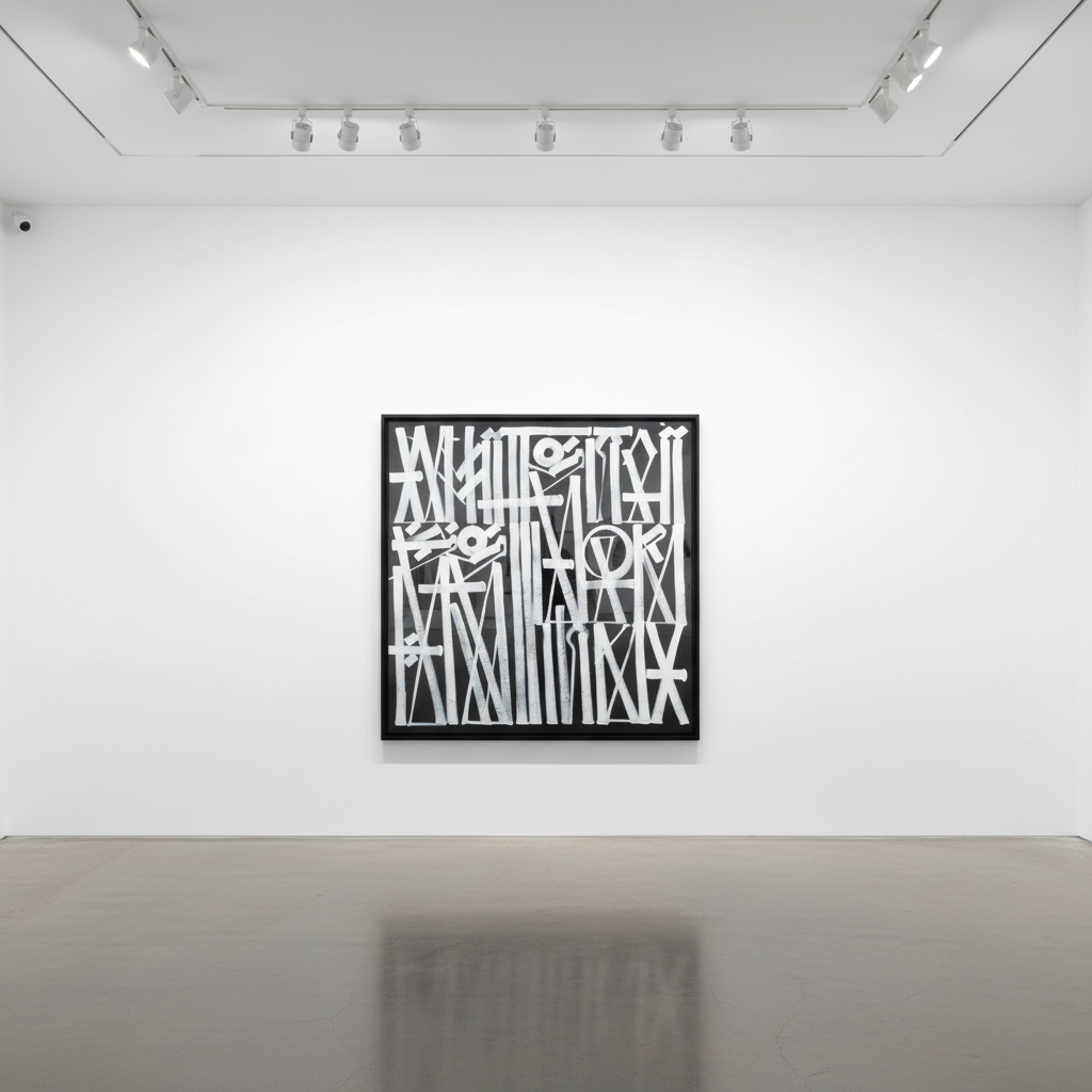 Retna - White Noise, 2016, Acrylic on canvas