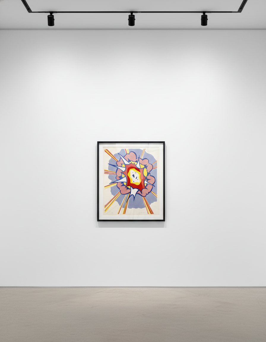 Roy Lichtenstein - Explosion (C. 49), 1967, Lithograph on Rives paper