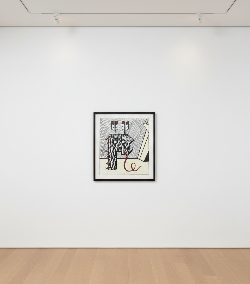 Roy Lichtenstein - Figure With Teepee, 1980, Original soft-ground etching and engraving with mold-made lanan paper