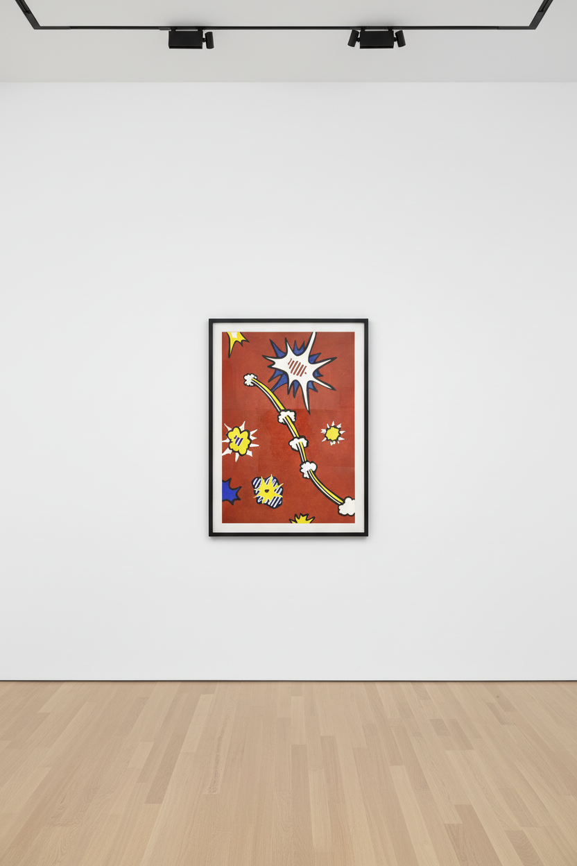 Roy Lichtenstein - Illustration for De Denver Au Montana , Départ 27 Mai 1972 II , from La Nouvelle Chute de l'Amérique (C...