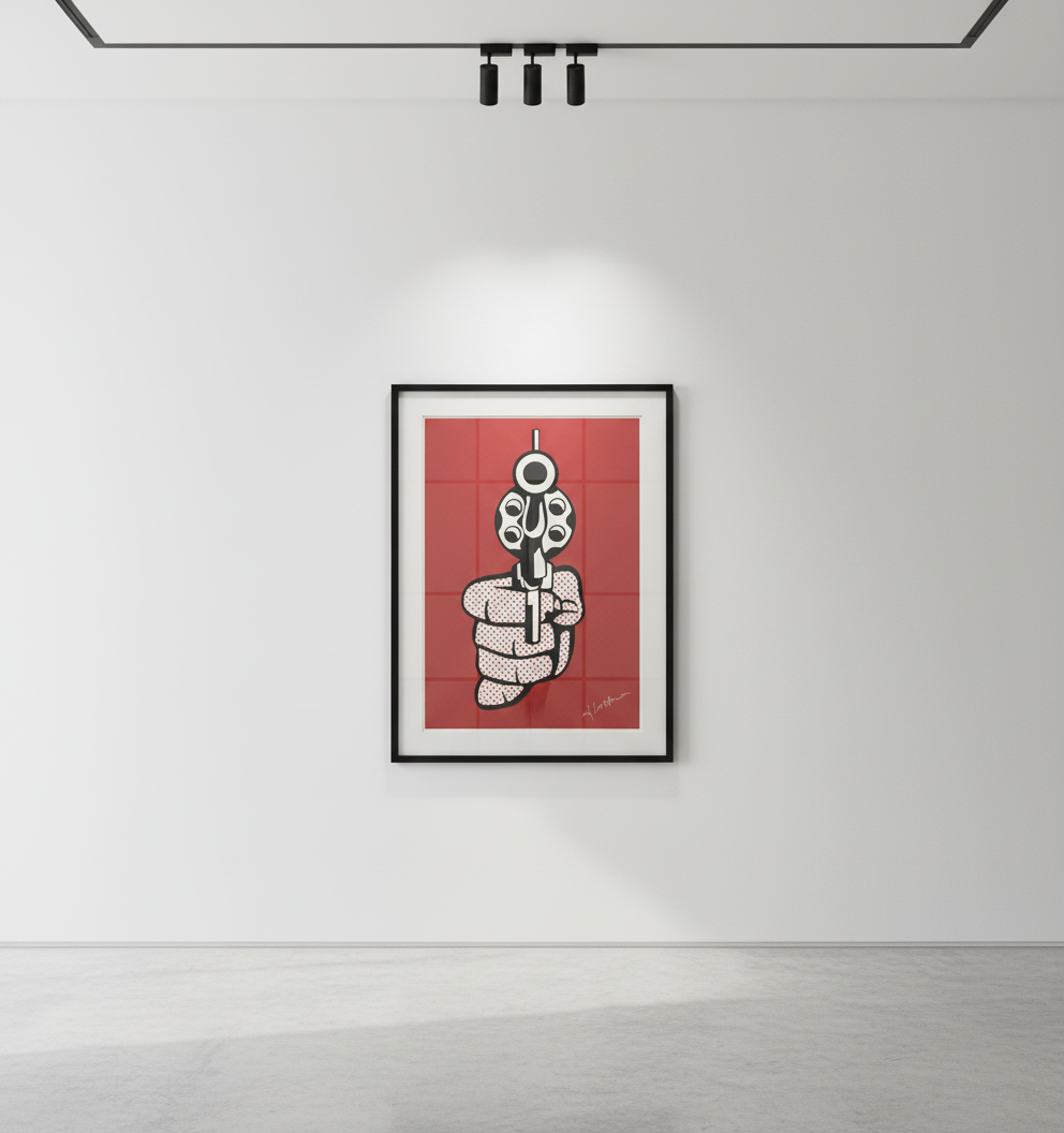 Roy Lichtenstein - Pistol, 1968, Silkscreen on paper