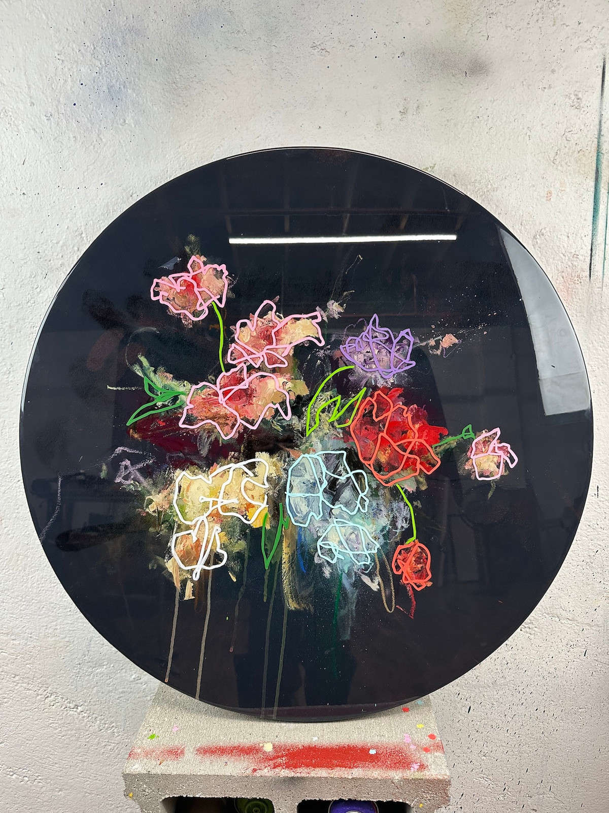 "Bloom 21" Hand Embellished Print