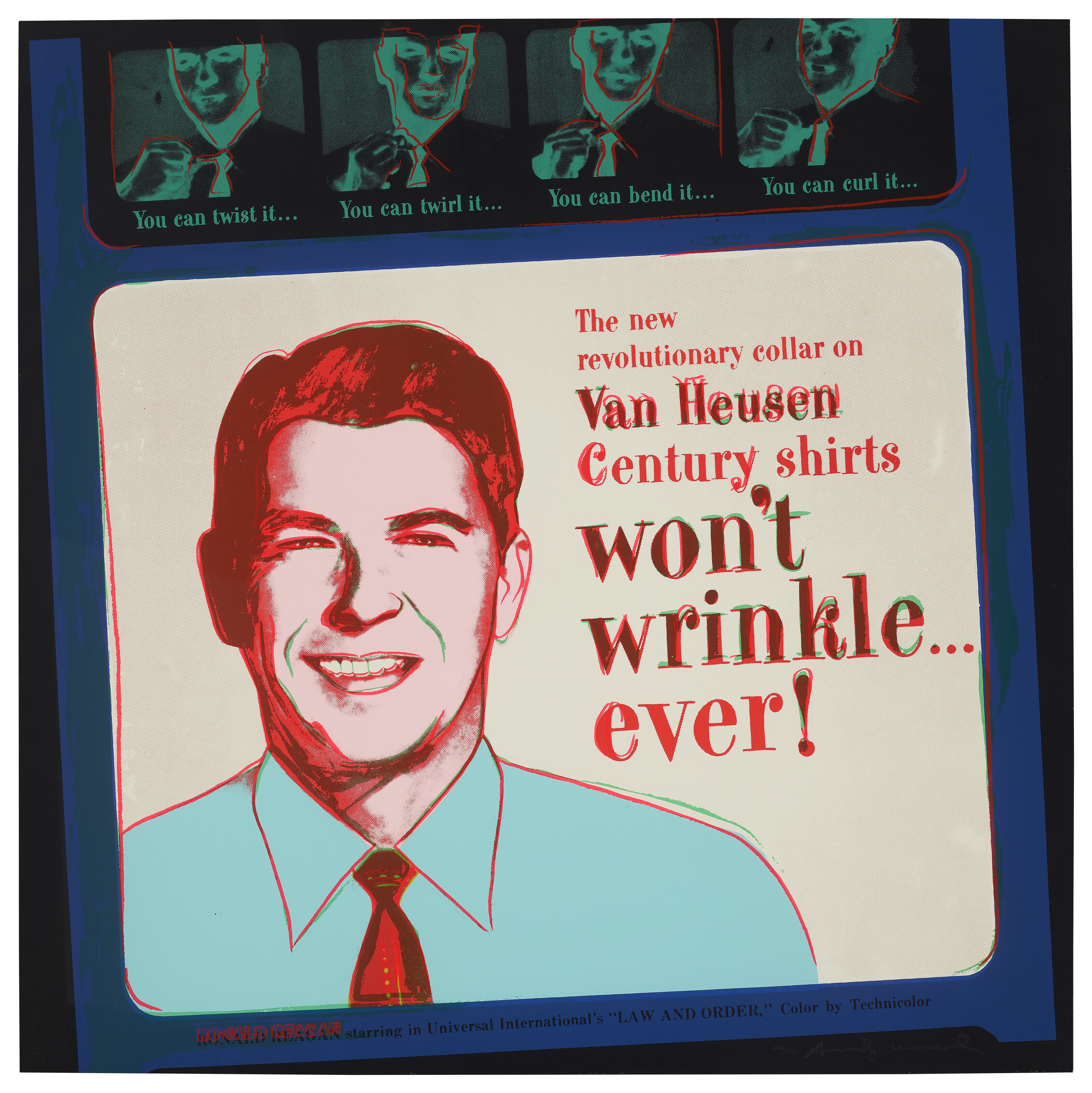 Andy Warhol — Van Heusen Ronald Reagan F.S. II 356, from Ads