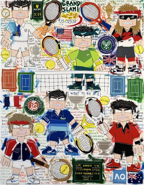 Sol Felpeto - Grand Slam, 2025, Acrylic on canvas
