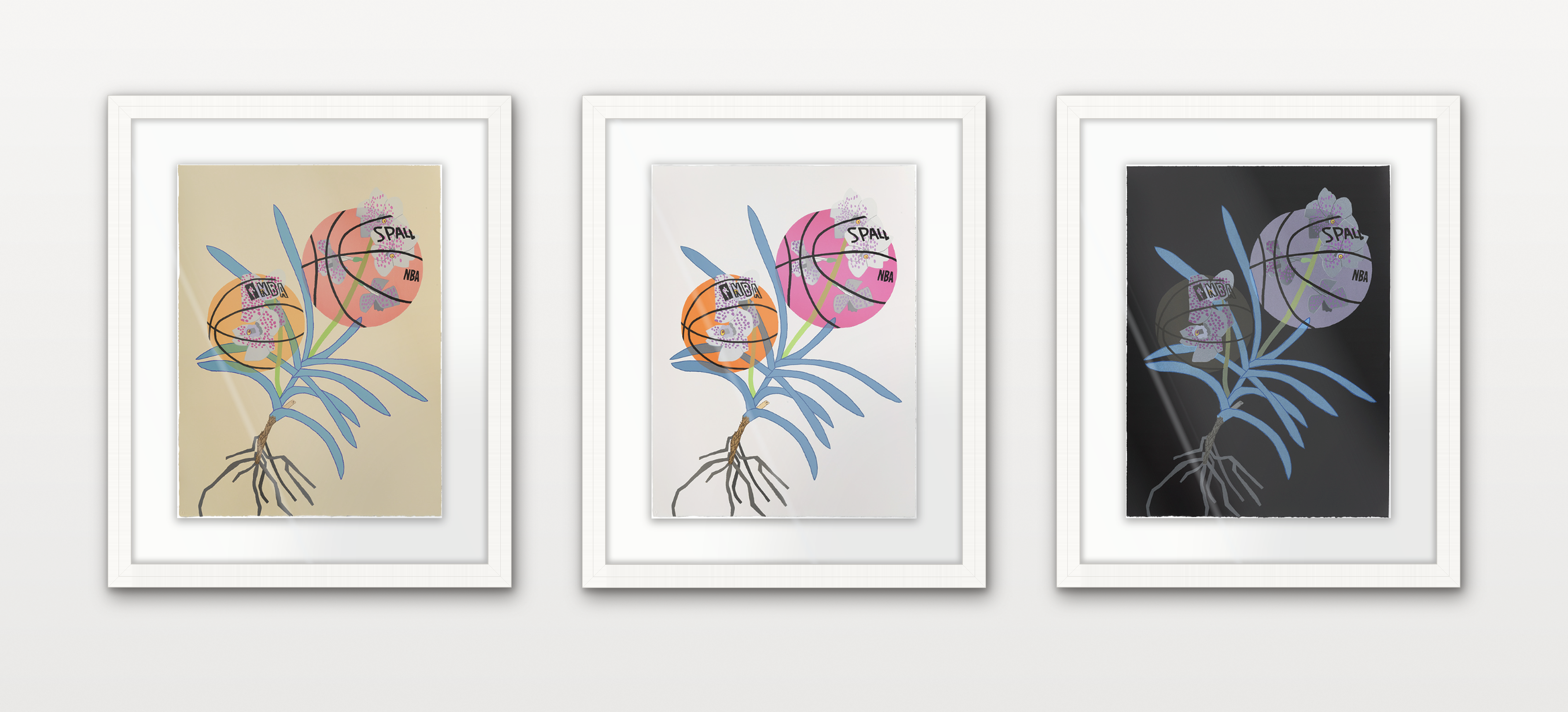 Jonas Wood — Double Basketball Orchid 2 (set of three)