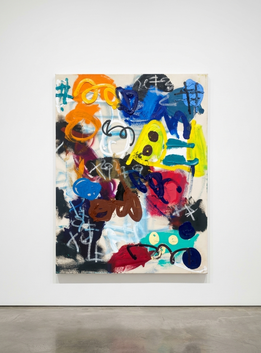 Taher Jaoui - Lovers in Chaos, 2026, Oil and Acrylic on Canvas