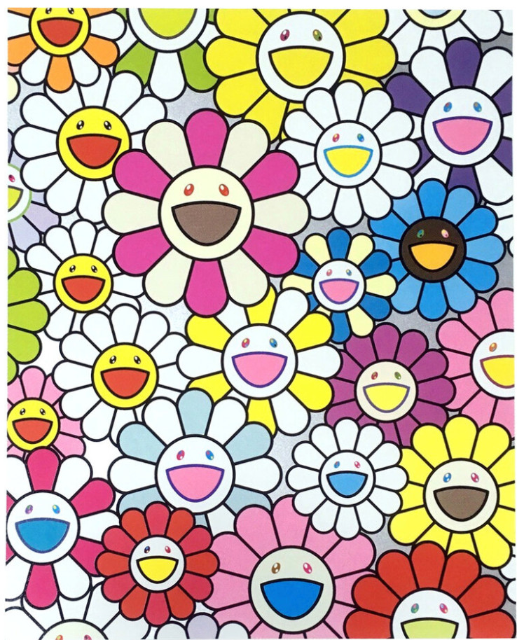 Takashi Murakami - Small Flowers Painting: Pink , Purple and Many Other Colors — view 3