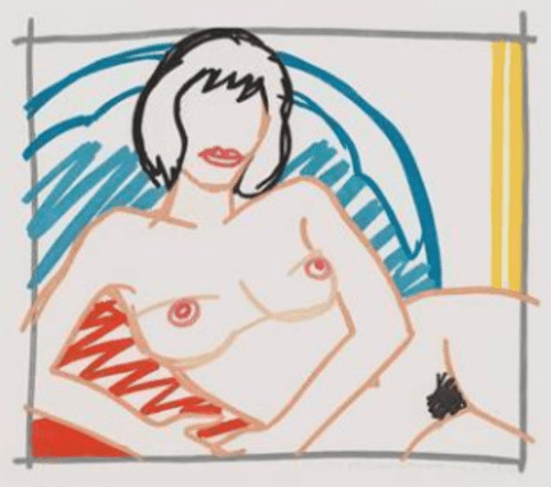 Monica Nude With Yellow Curtain