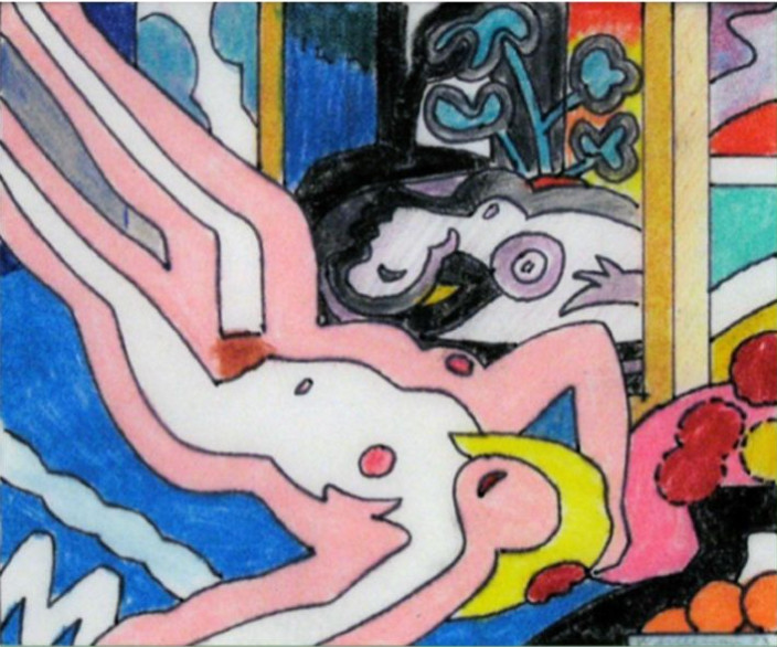 Reclining Nude With Picasso — Tom Wesselmann, 2003