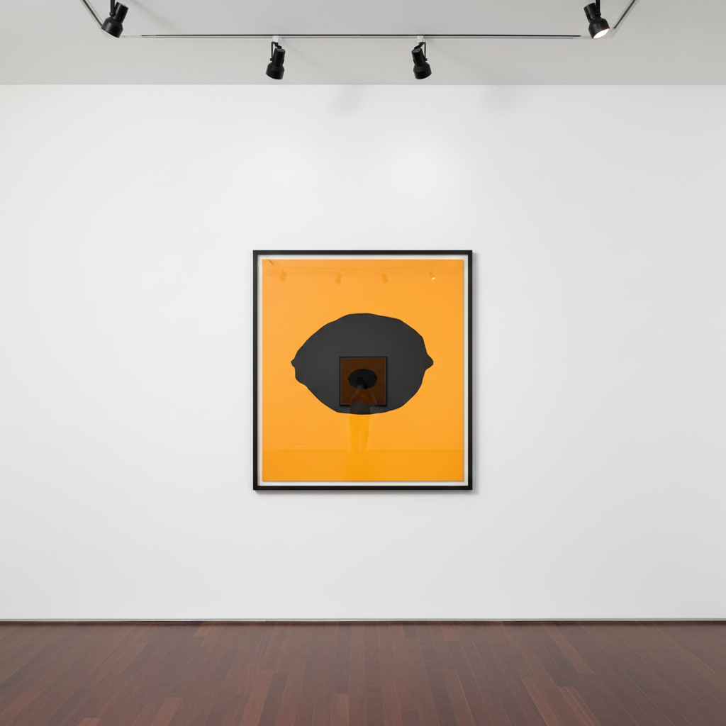 Donald Sultan — Black Lemon on Yellow