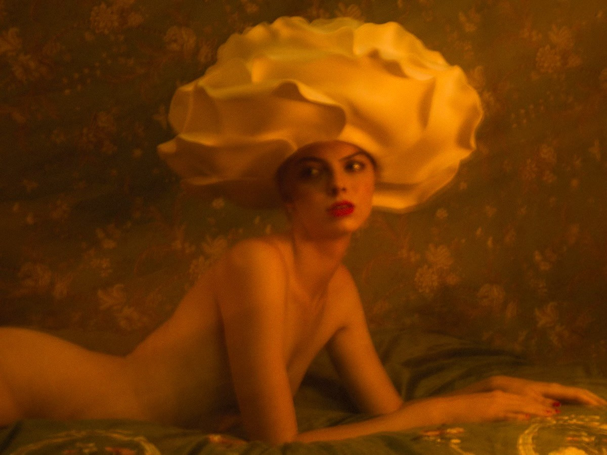 Tyler Shields - Flower Hat, 2021, Digital c print