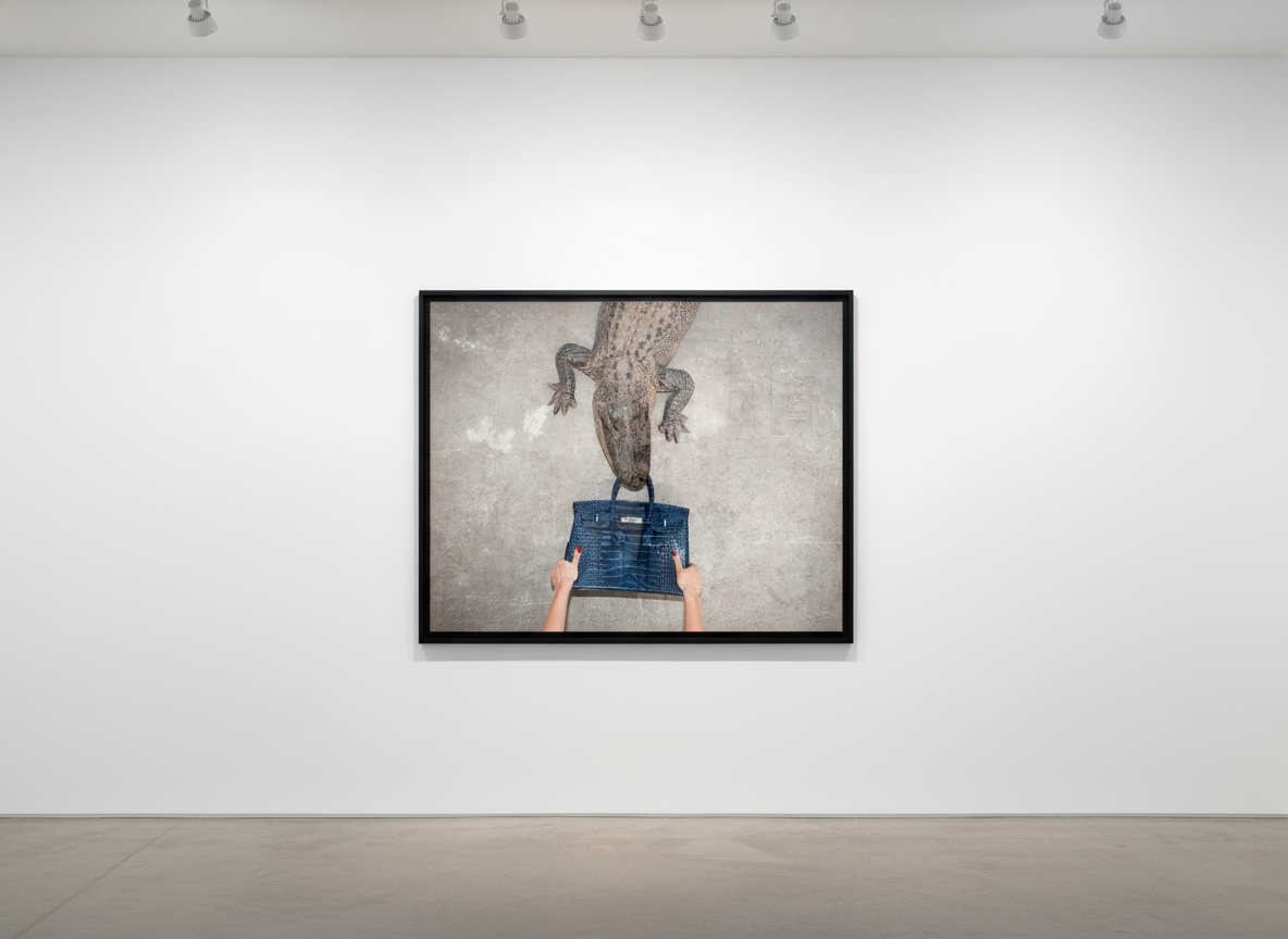 Tyler Shields - Gator Birkin II, 2012, Digital c print