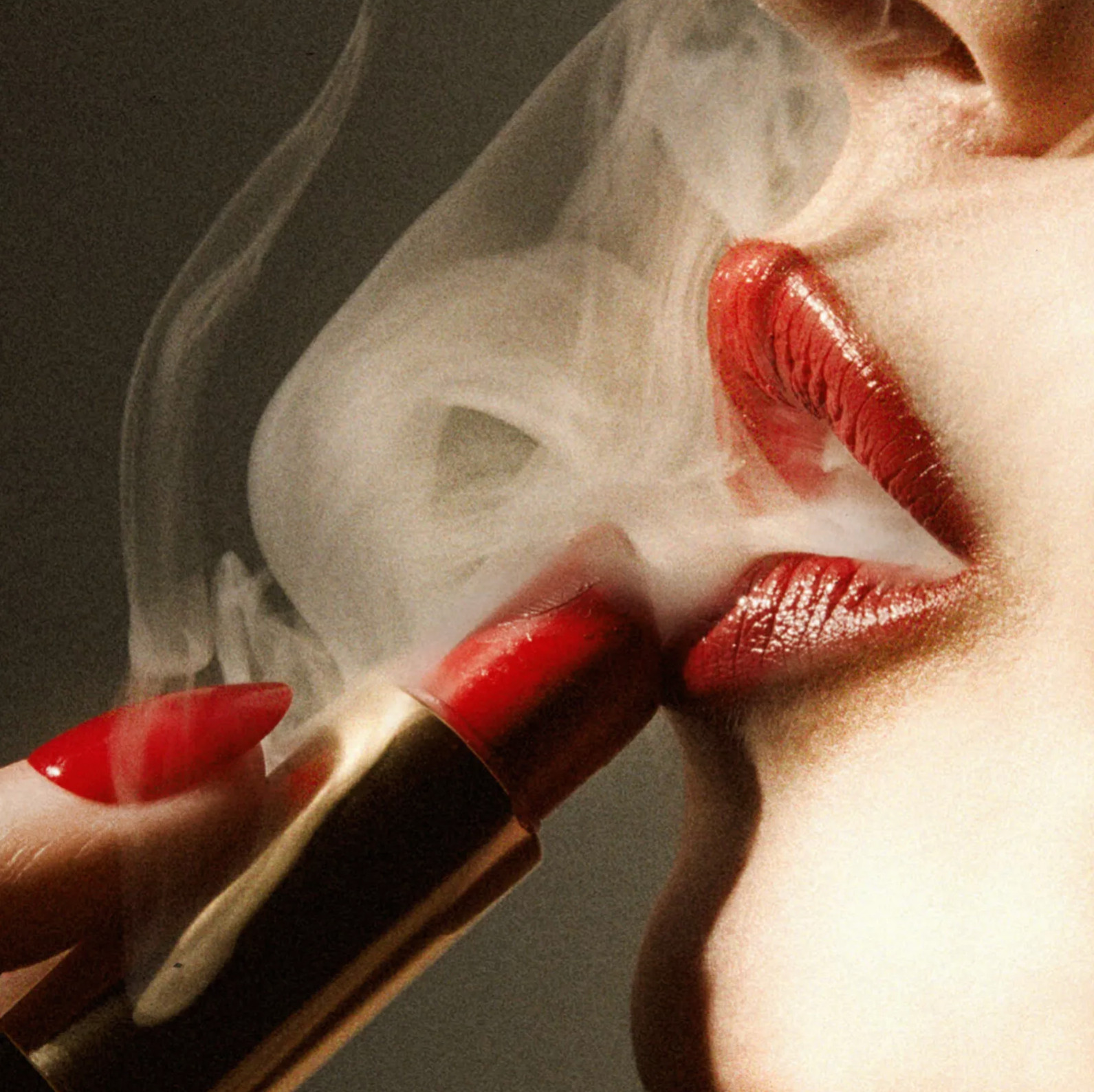 Tyler Shields - Lipstick Smoke, 2025, Chromogenic print