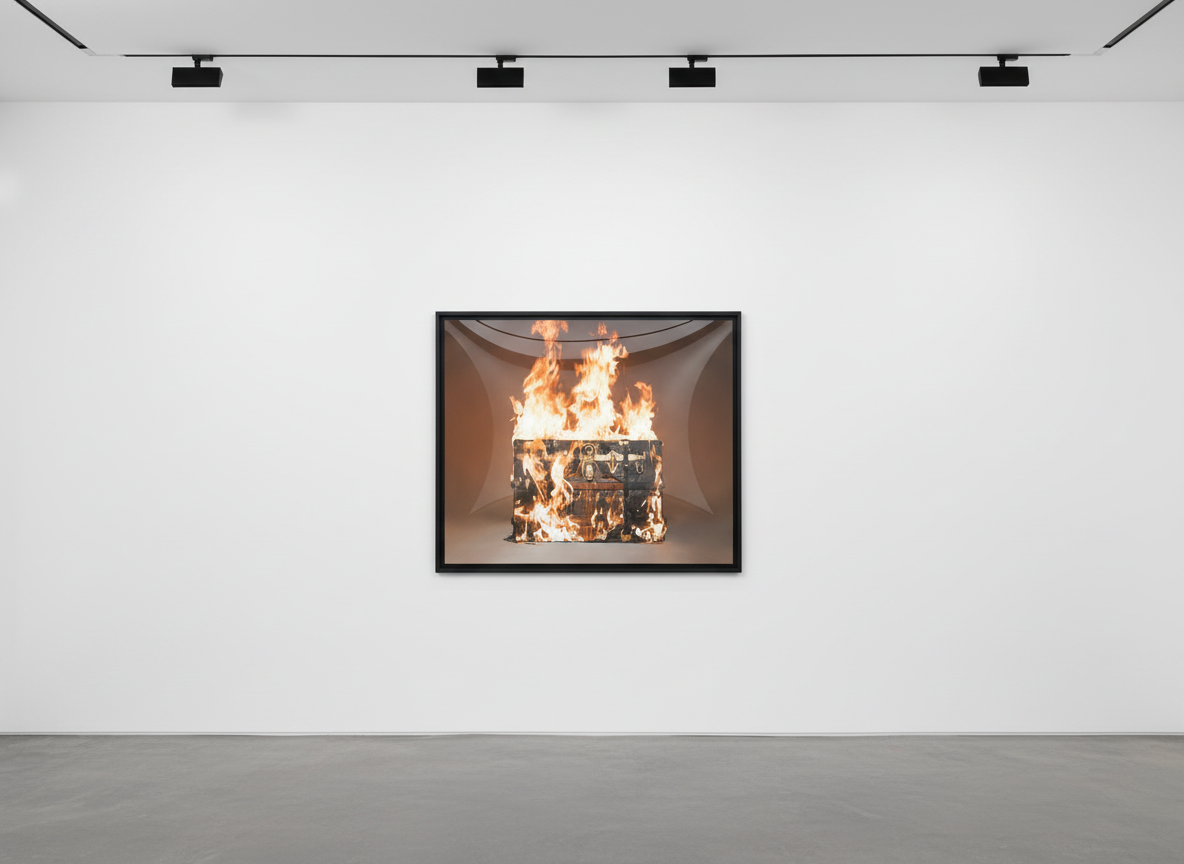 Louis Vuitton Trunk on Fire