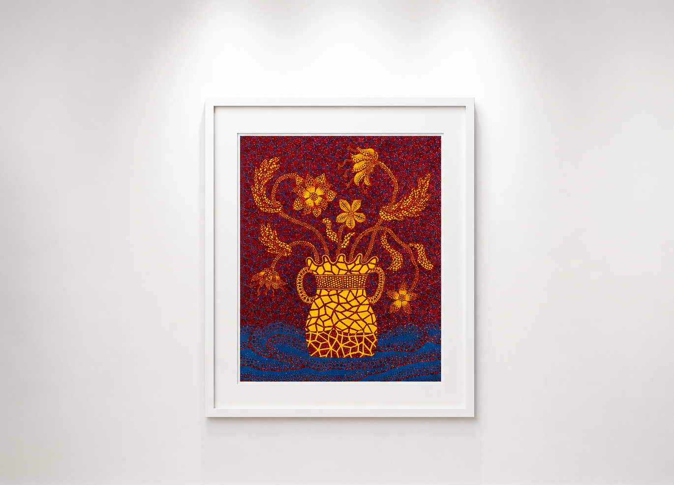 Yayoi Kusama - Flower (3), 1999, Screenprint in colours, Lame