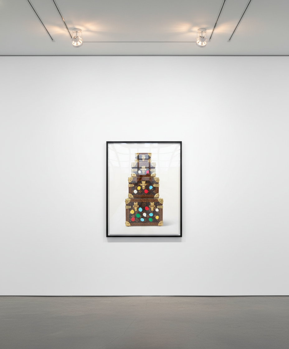 Yayoi Kusama - Louis Vuitton x Yayoi Kusama Set of Four Nesting Trunks with Painted Dots, Leather, Monogram Canvas, Brass ...