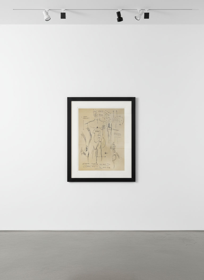 Jean-Michel Basquiat - Academic Study Of The Male Figure, 1983, Screen print on Okawara paper