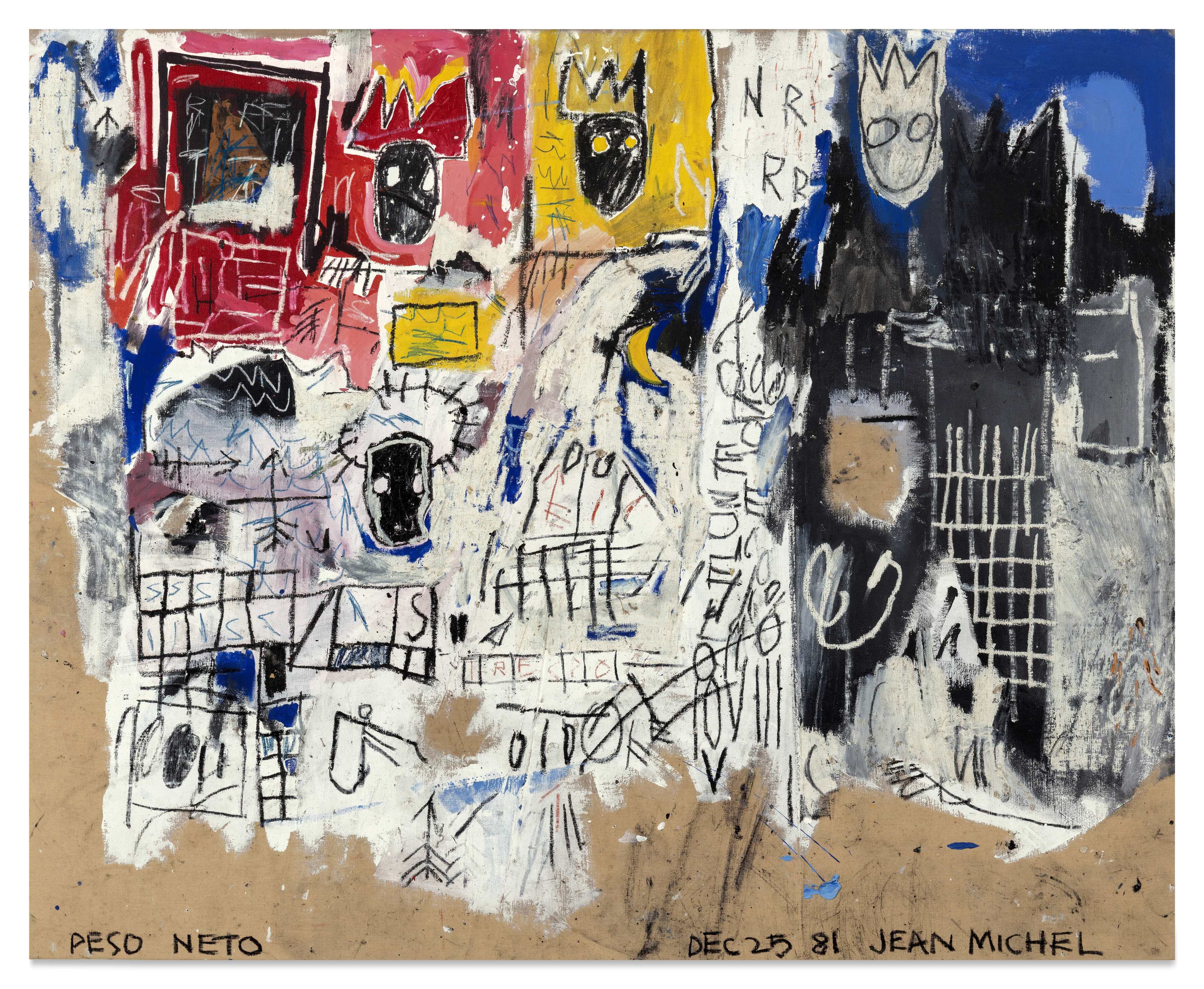 Jean-Michel Basquiat, Crowns (Peso Neto), 1981. Image courtesy Sotheby's.