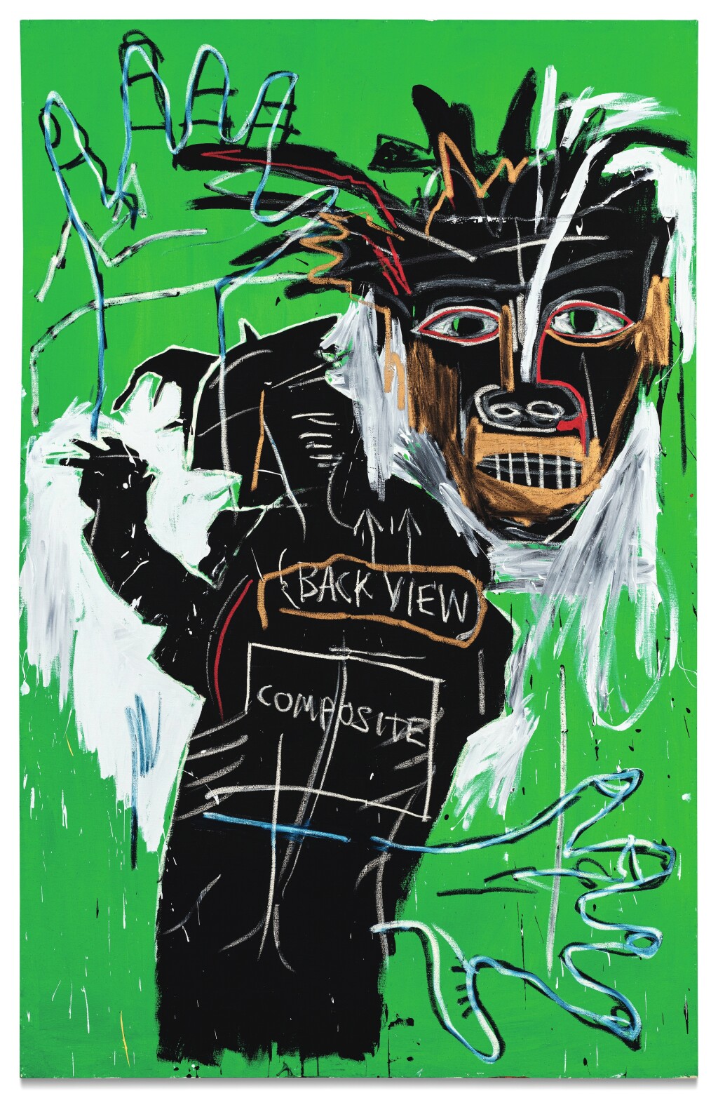 Jean-Michel Basquiat, Self-Portrait as a Heel (Part Two), 1982. Image courtesy Sotheby's.