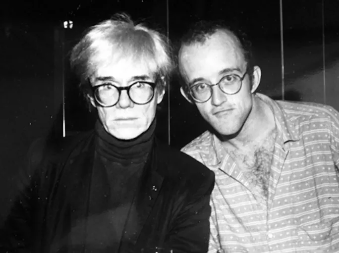 Andy Warhol and Keith Haring circa 1985. © 2021 The Keith Haring Foundation